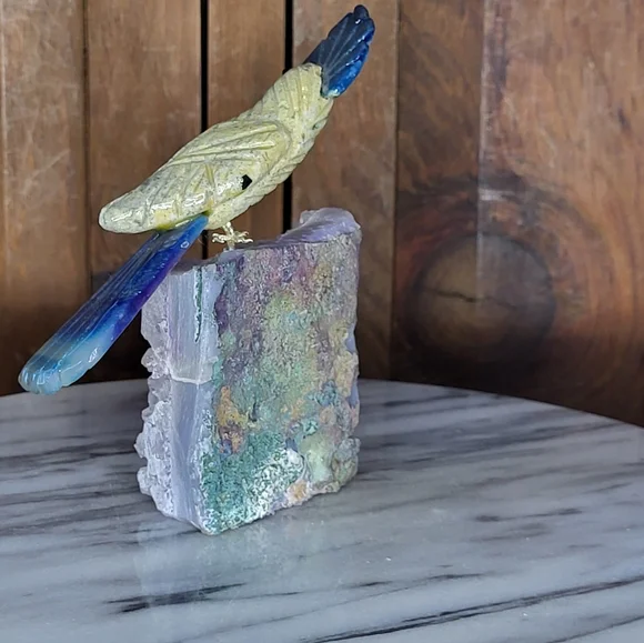 Amethyst Stone Parrot
